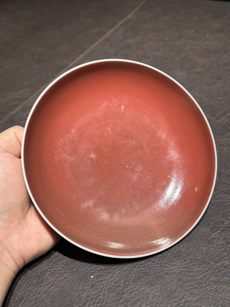 清雍正 霁红釉盘 - 图4