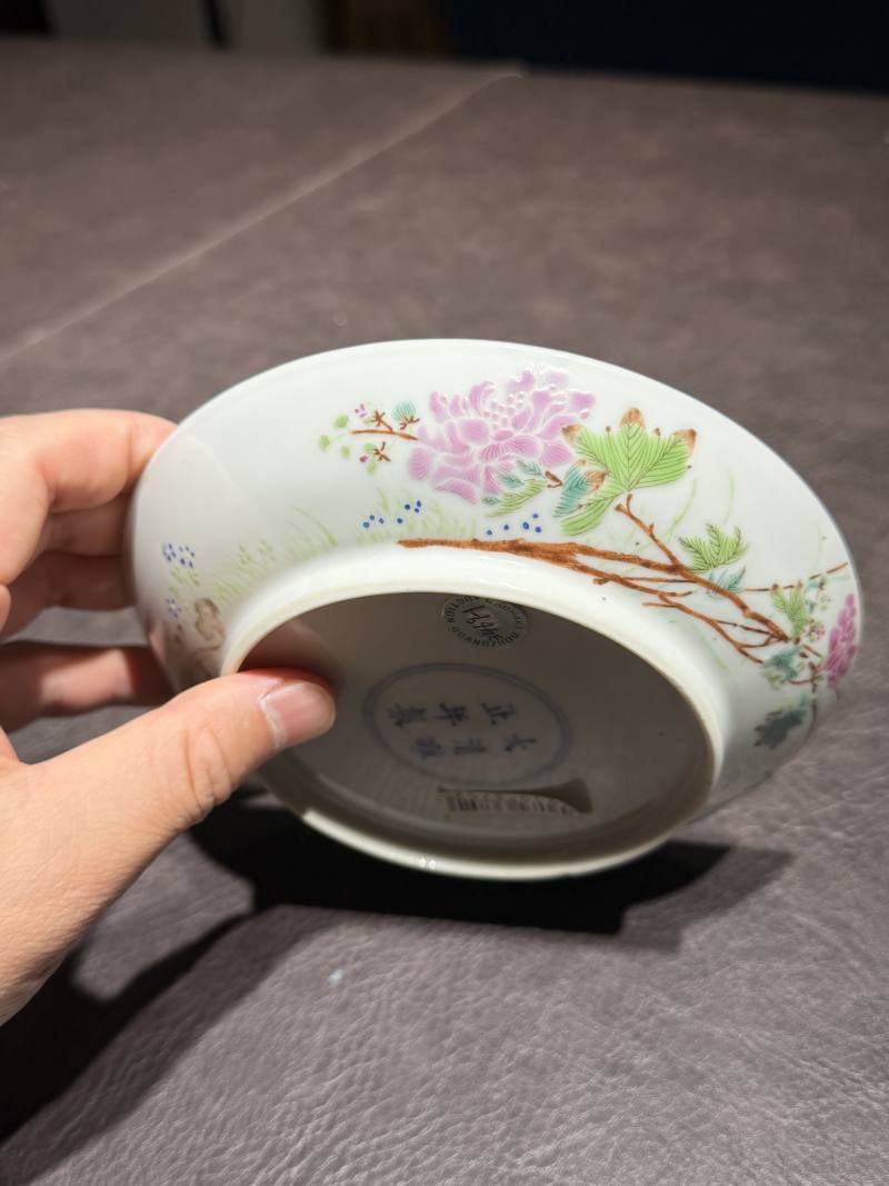 清雍正 粉彩“蝶恋花”纹盘 - 图19