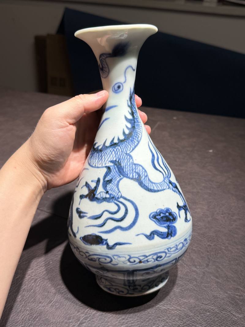 元 青花龙纹玉壶春瓶 - 图9