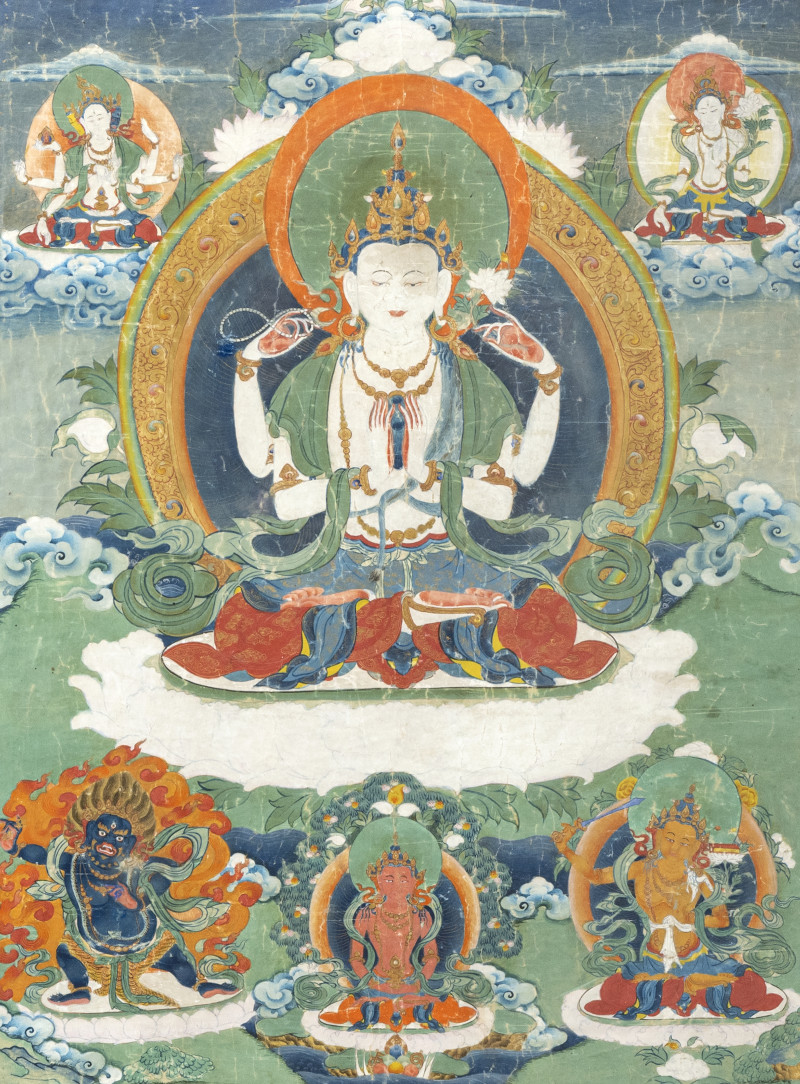A Thangka depicting Shadakshari