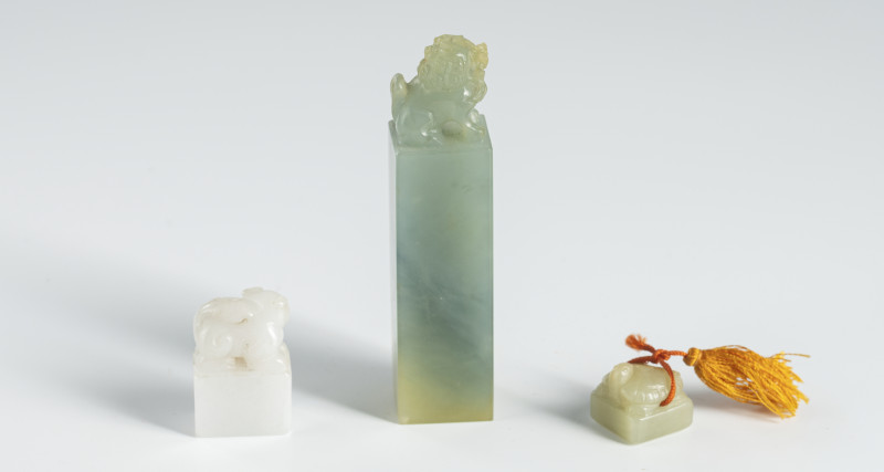 Seal and two petshafts for seals made of jade or jadeite - 图2