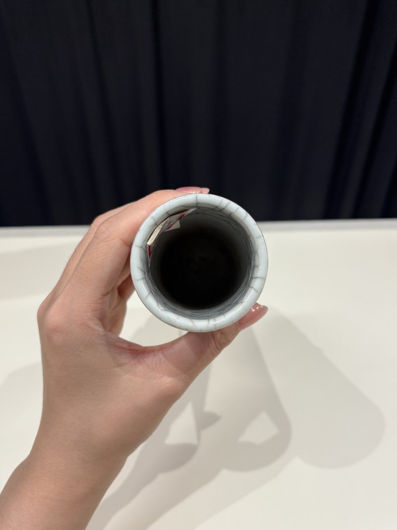 清乾隆 哥釉笔筒 - 图6