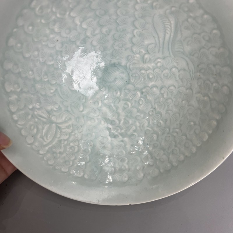 明代 青白釉水波纹大碗 - 图11