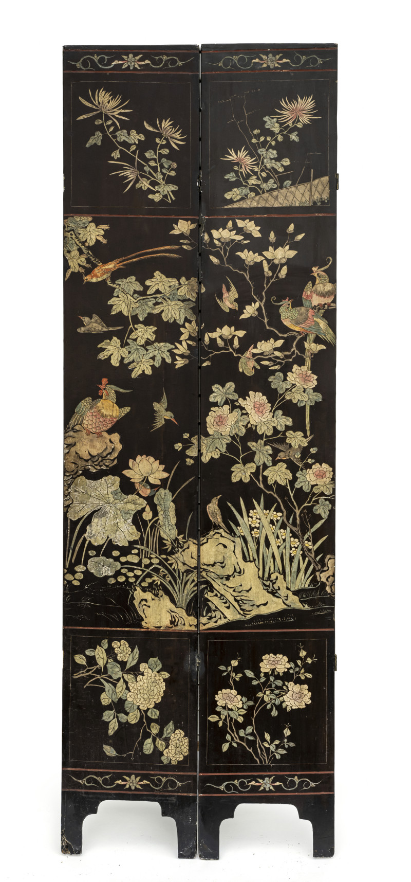 A large twelve-panel coromandel lacquer screen - 图14