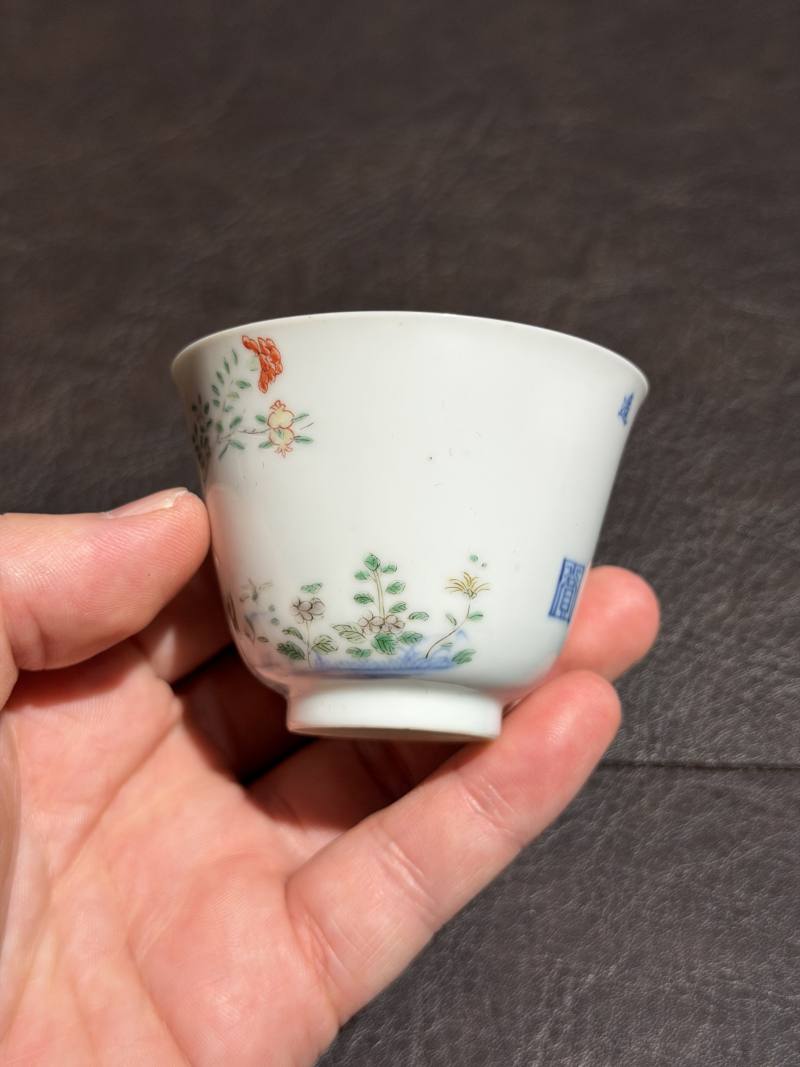 清康熙 五彩“五月石榴”花神杯 - 图12