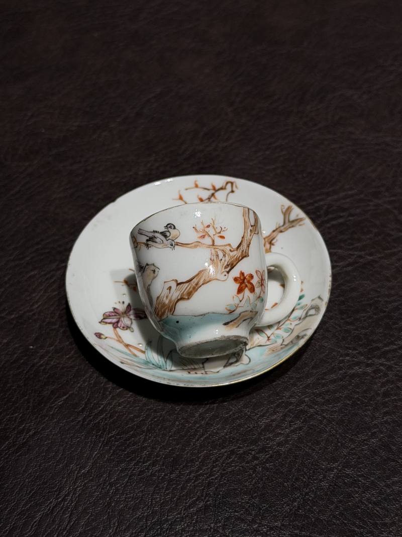 清乾隆 粉彩花鸟纹茶具一套25件 - 图95