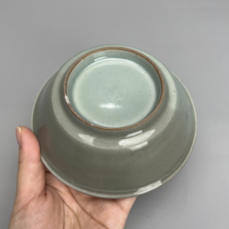明代 龙泉窑粉青釉直边洗 - 图10