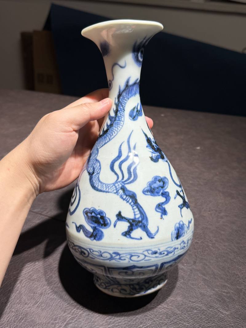 元 青花龙纹玉壶春瓶 - 图10