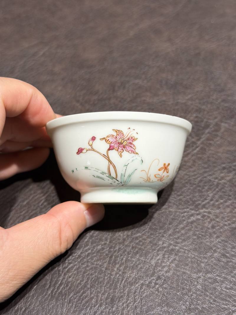 清乾隆 粉彩花鸟纹茶具一套25件 - 图29