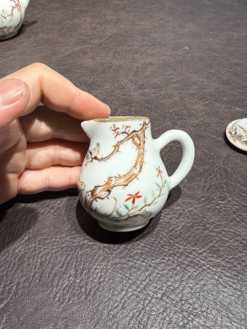清乾隆 粉彩花鸟纹茶具一套25件 - 图63