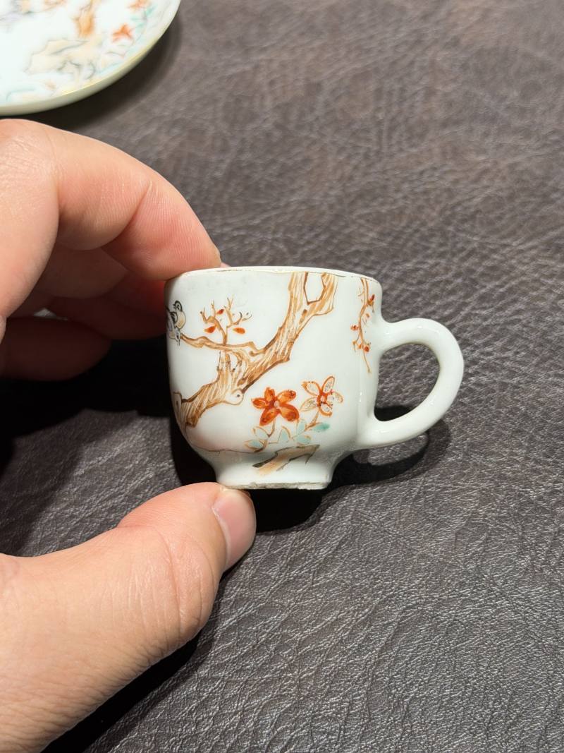 清乾隆 粉彩花鸟纹茶具一套25件 - 图96