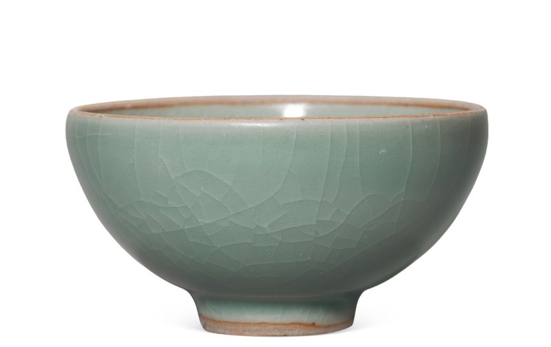 明代 龙泉窑粉青釉泡泡盏