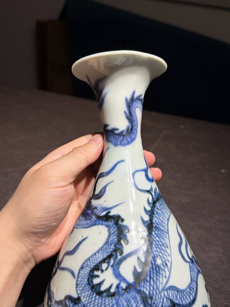 元 青花龙纹玉壶春瓶 - 图11