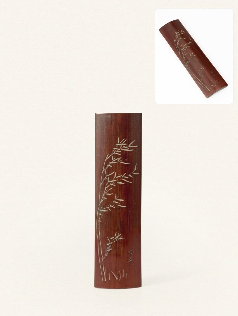 清中期·芷岩款竹刻茶则