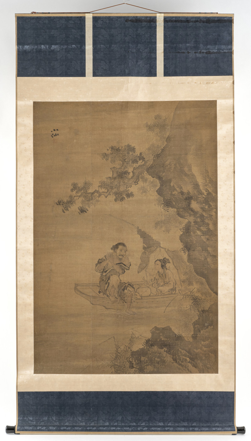 A Daoist and a woman with a child in a boat - 图2