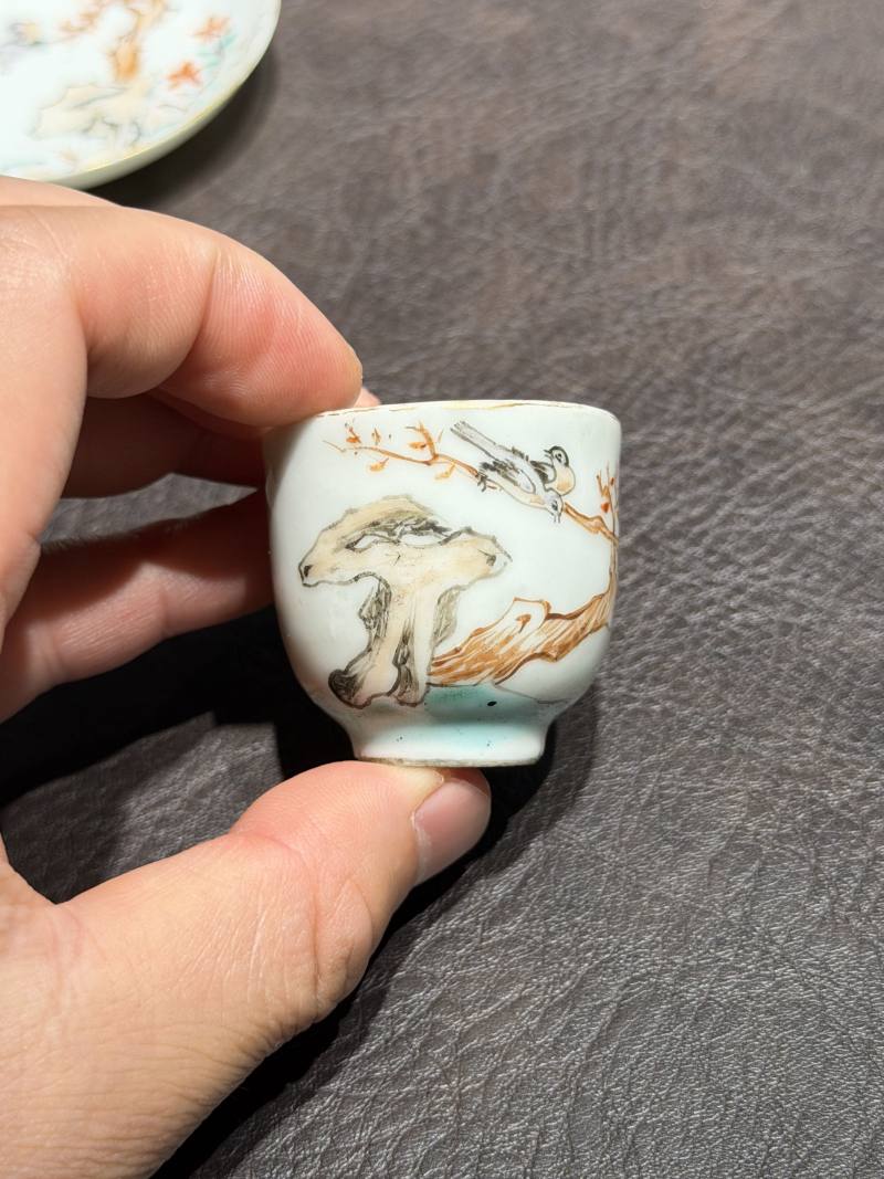 清乾隆 粉彩花鸟纹茶具一套25件 - 图97