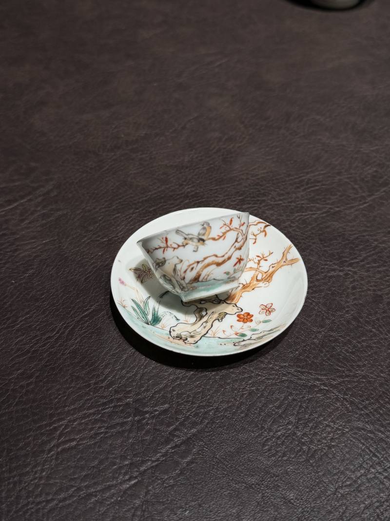 清乾隆 粉彩花鸟纹茶具一套25件 - 图128