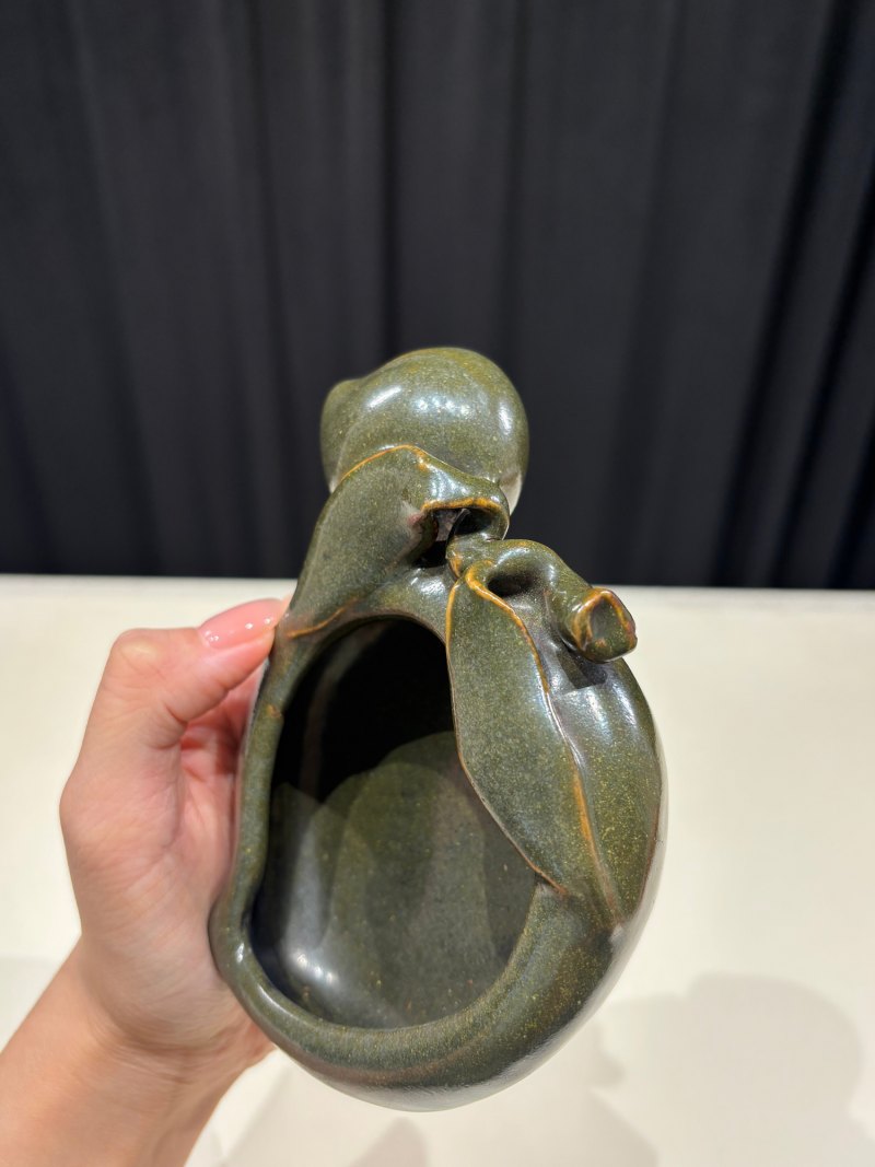 清中期 茶叶末釉桃形洗 - 图6
