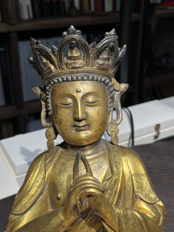 明中期 铜鎏金大日如来佛 - 图5