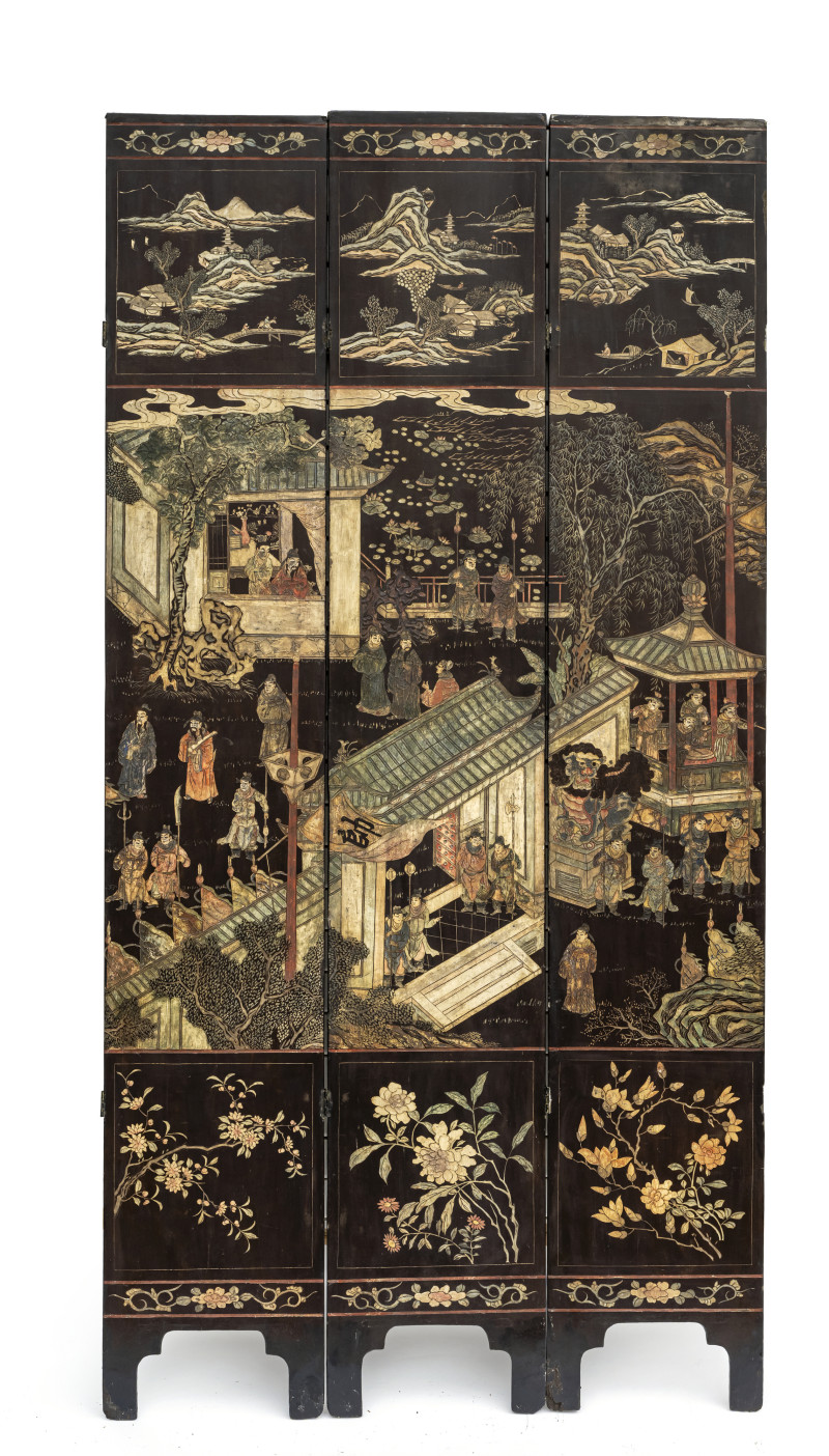 A large twelve-panel coromandel lacquer screen - 图6