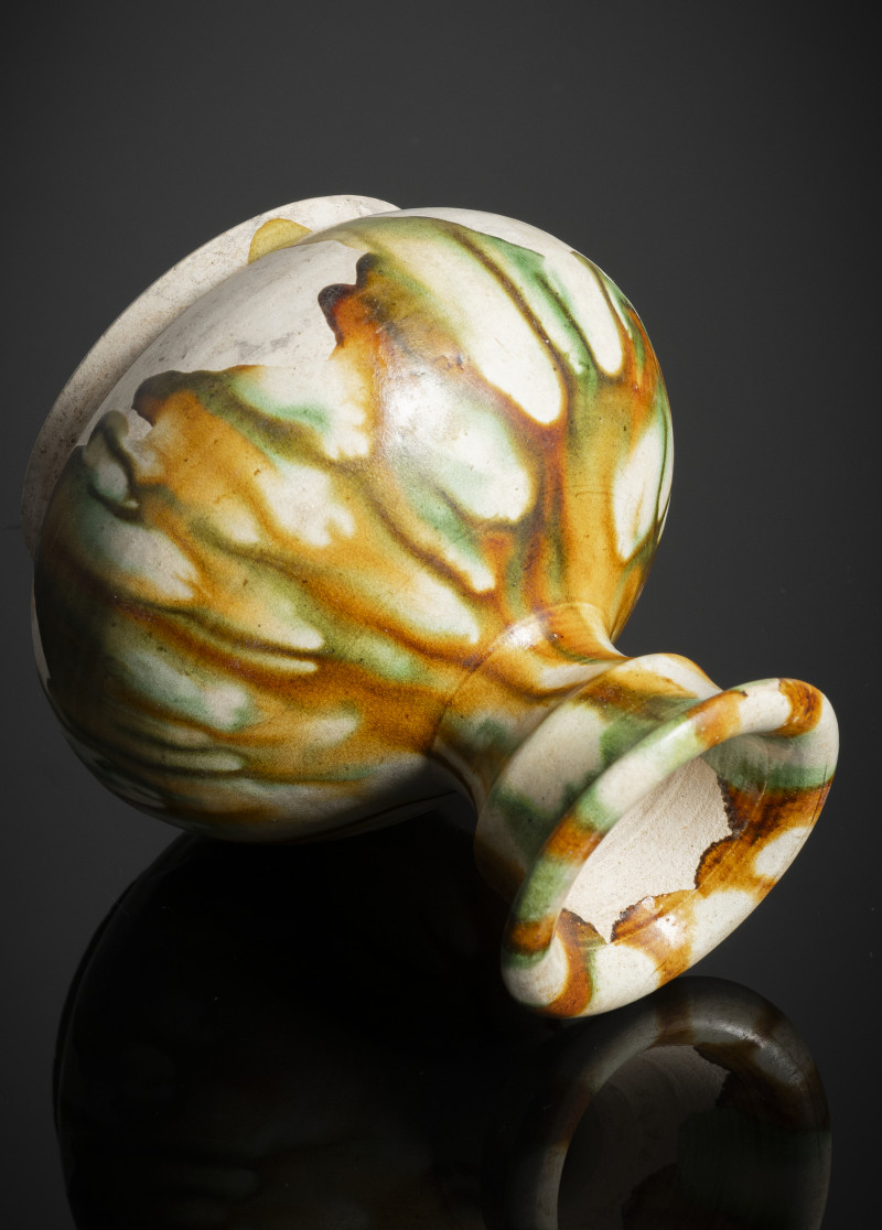 A 'Sancai'- glazed earthenware vase - 图4