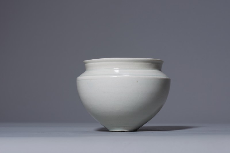 明代 青白釉束颈钵 - 图5