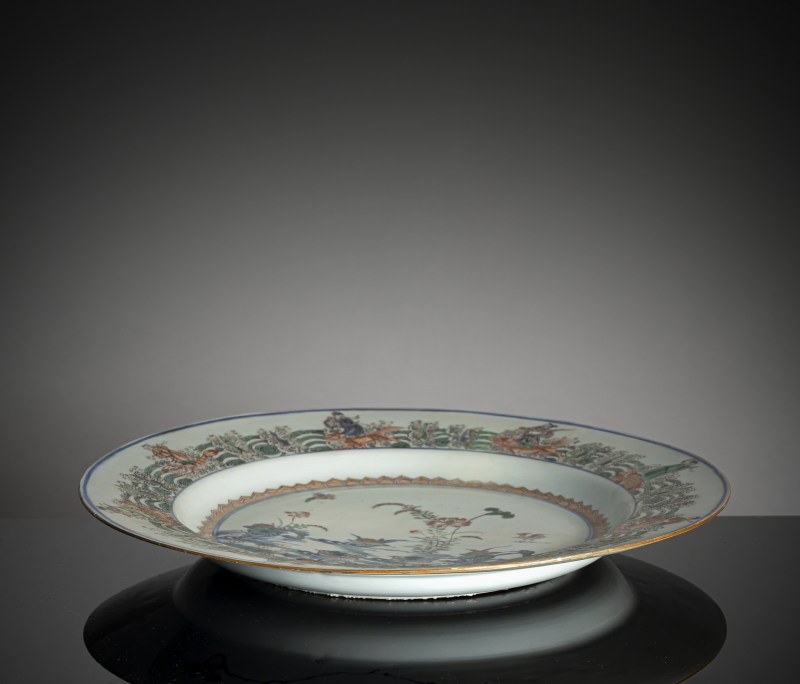 A fine and large 'Doucai' plate with mandarin ducks in a pond - 图2