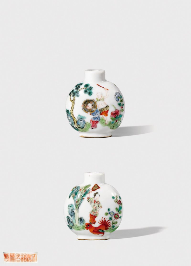 清道光·粉彩大吉图鼻烟壶