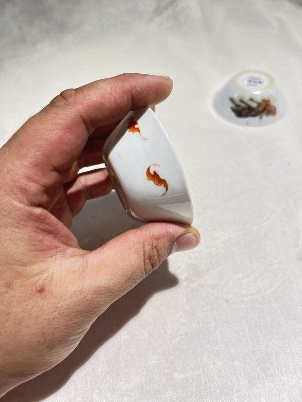 粉彩灵鹿献瑞纹套杯一套 - 图27