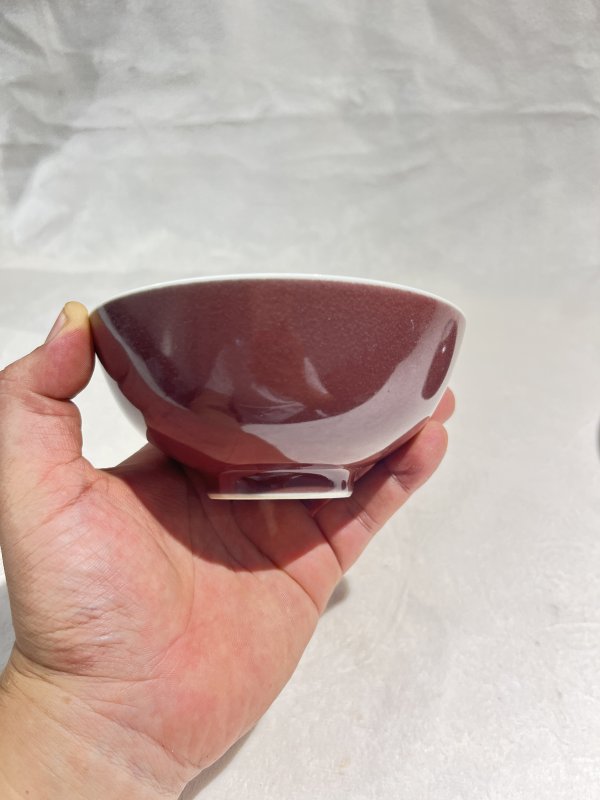 红釉碗一对 - 图5