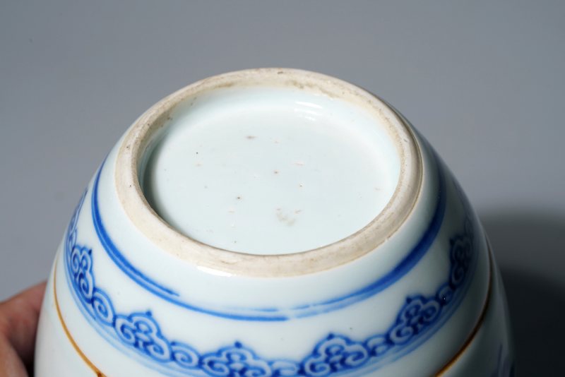 清康熙 青花折枝花卉纹罐 - 图11