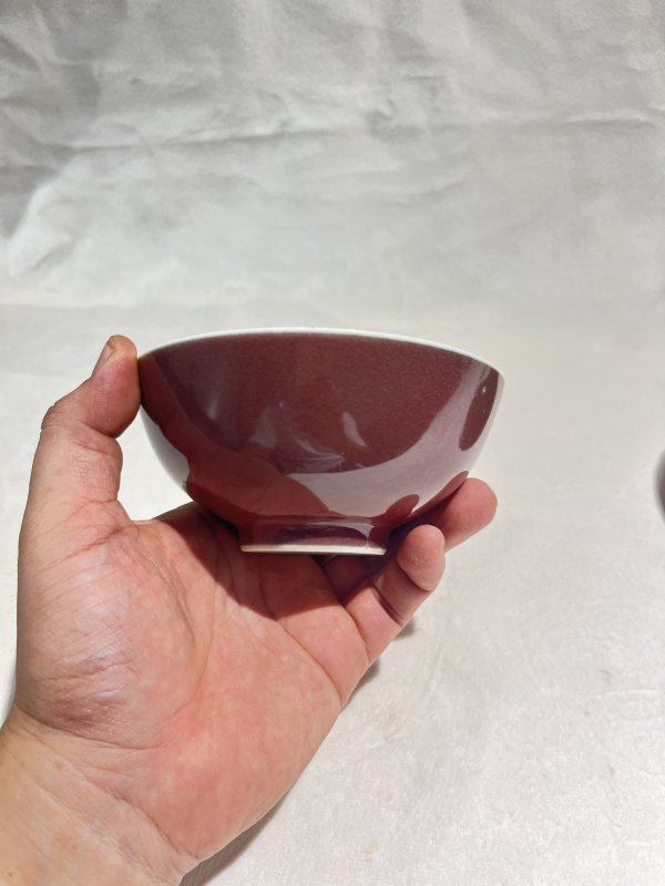 红釉碗一对 - 图6