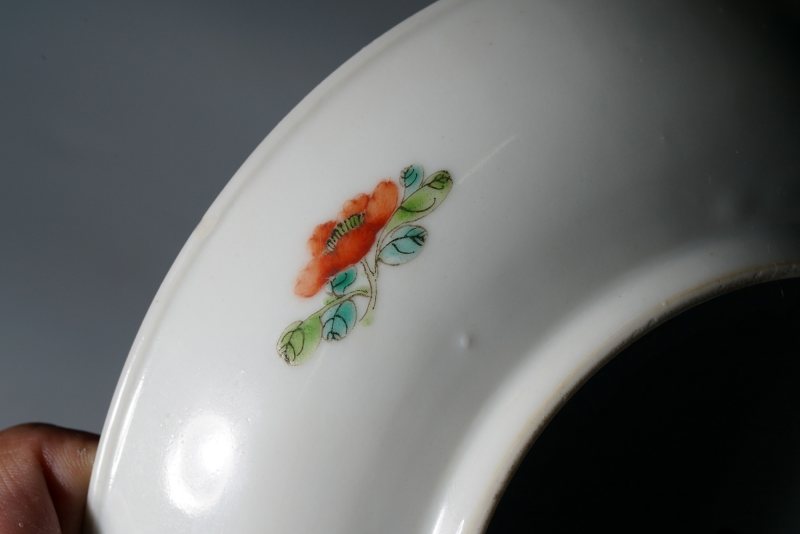 民国 粉彩百花不露地纹盘 - 图8