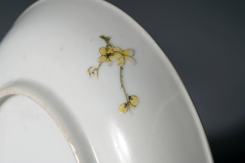 民国 粉彩百花不露地纹盘 - 图9