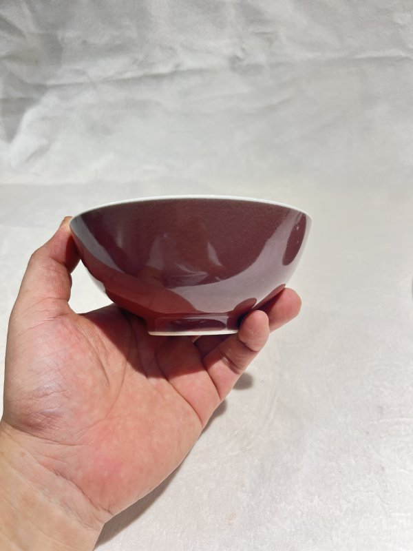 红釉碗一对 - 图7