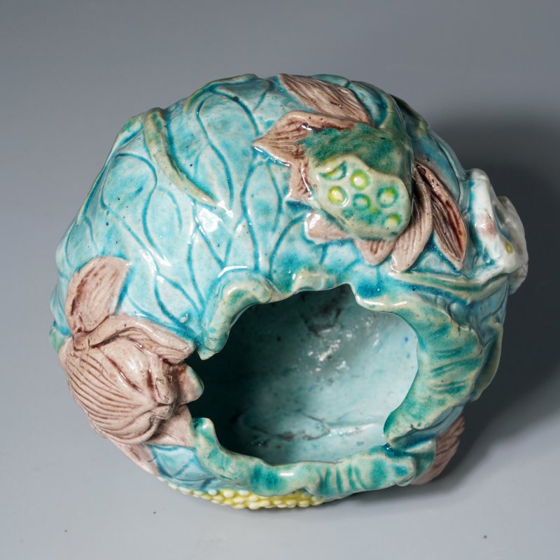 清晚期 雕瓷一路连科纹水丞 - 图10