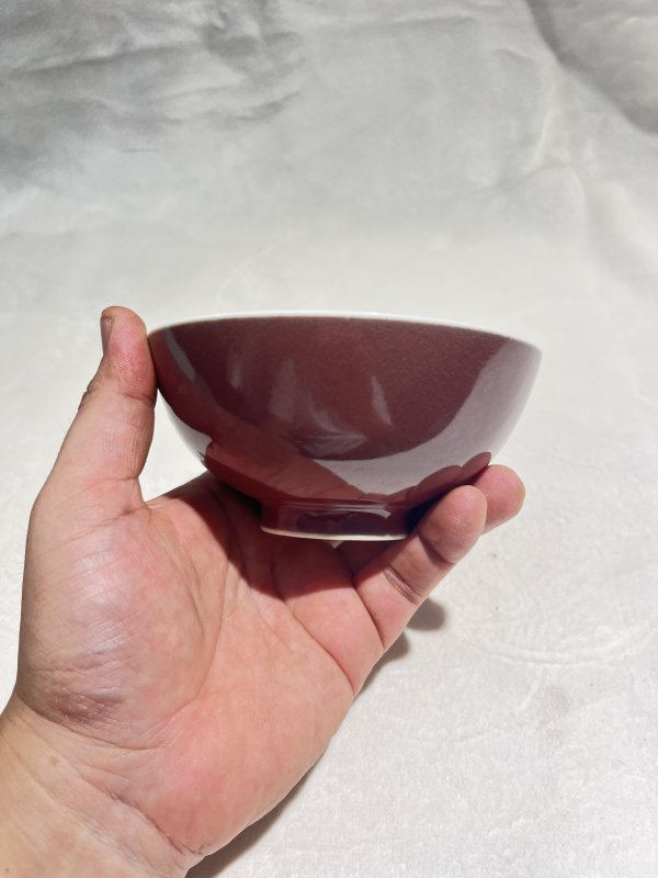 红釉碗一对 - 图12
