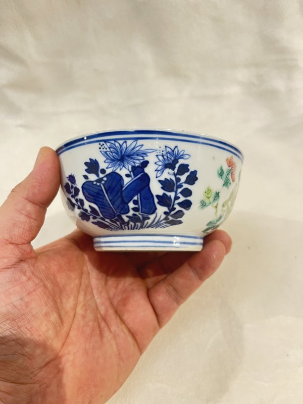 青花粉彩暗八仙纹碗 - 图4