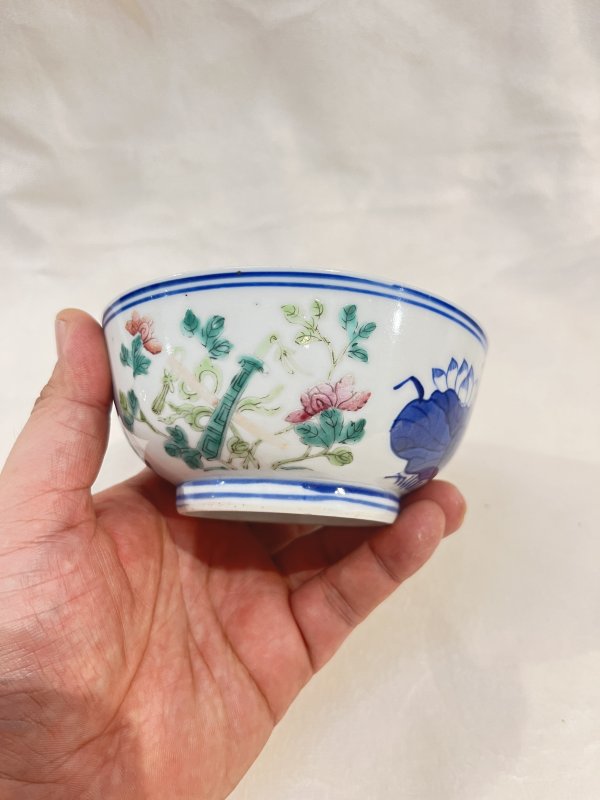 青花粉彩暗八仙纹碗 - 图5