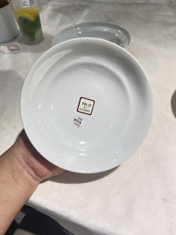 黄地粉彩开光“万寿无疆”盖盆一对 - 图10