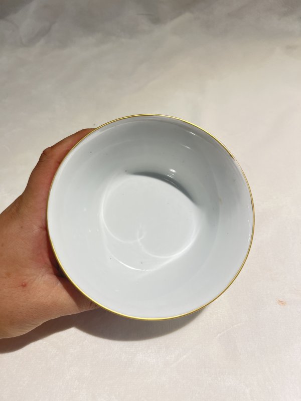 粉彩江西十景诗文墩式碗 - 图7