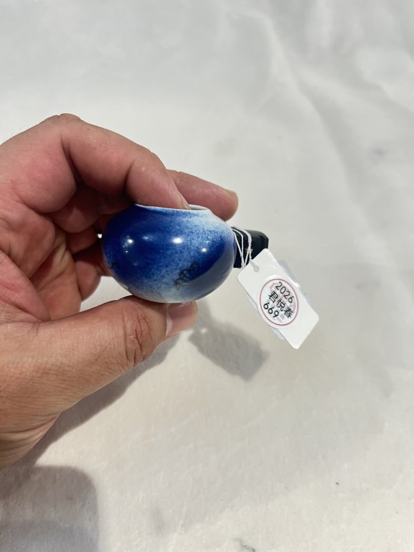 青花釉里红云龙三现纹鸟罐一套 - 图6