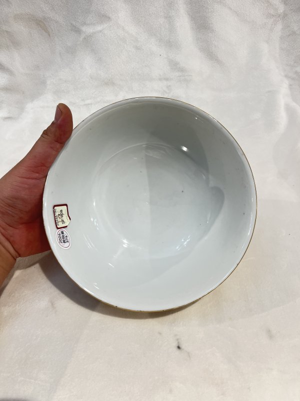 粉彩葫芦万代开光龙凤纹碗 - 图7