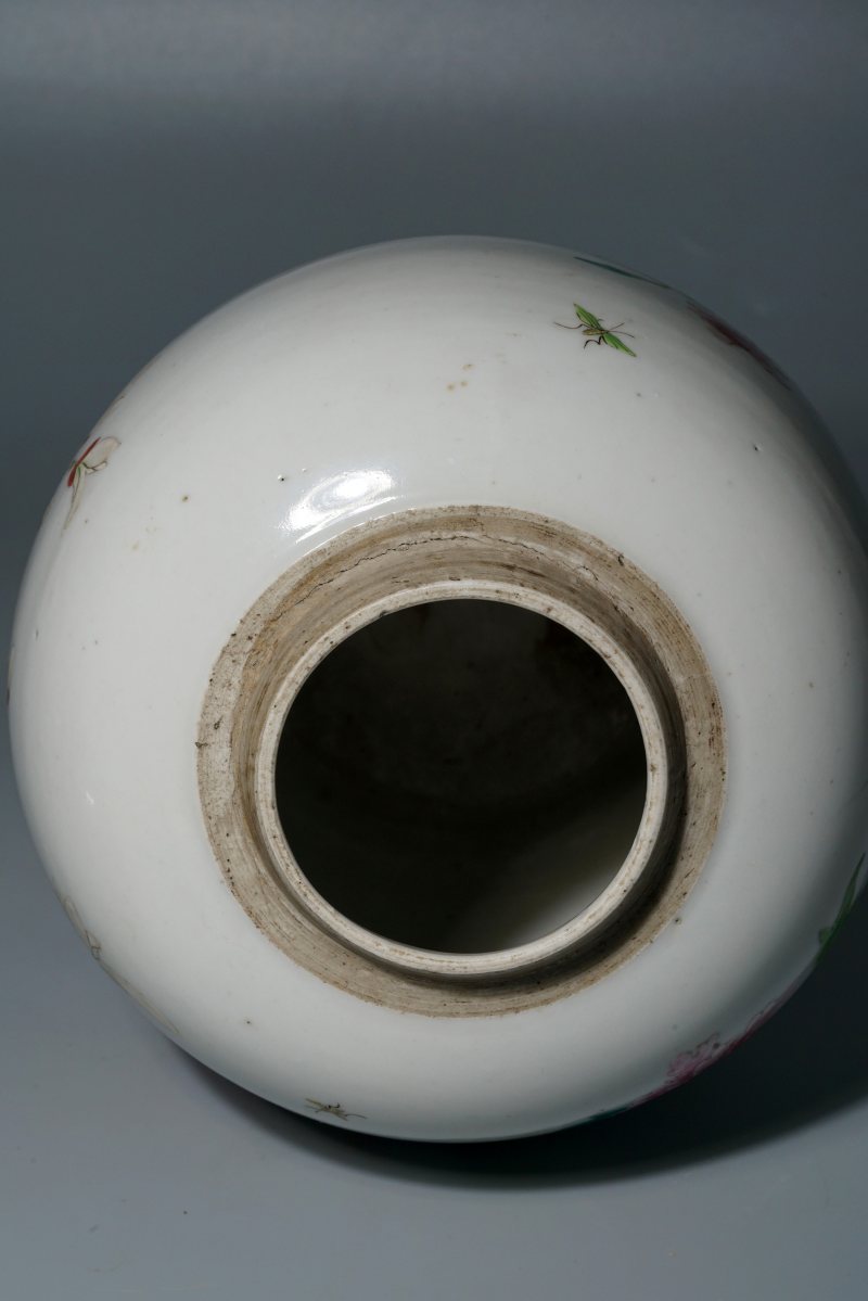 清雍正 粉彩玉堂富贵图罐 - 图11