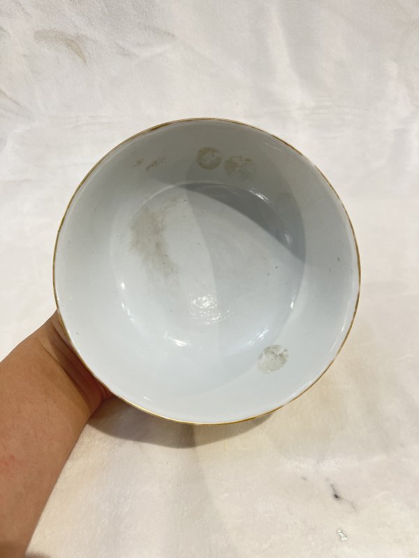 黄地粉彩喜上眉梢纹碗 - 图7