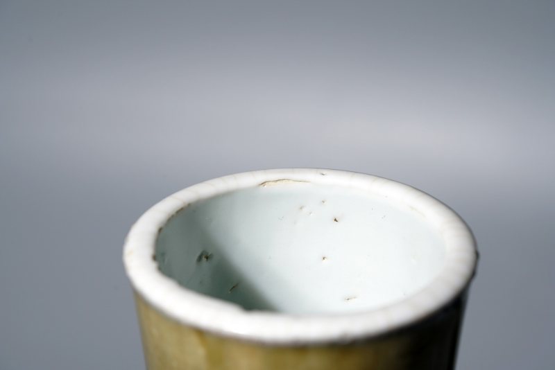 清晚期 蟹甲青天球瓶 - 图8