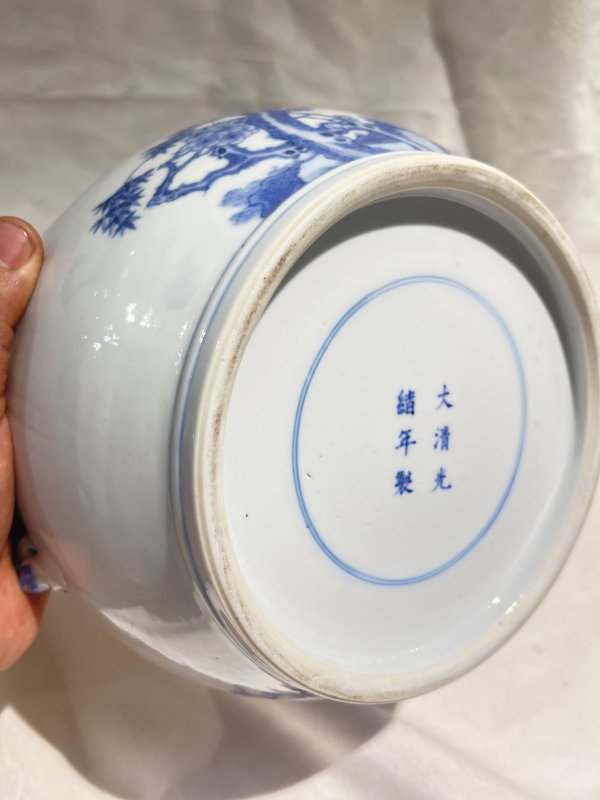 青花岁寒三友纹暖锅一套 - 图10