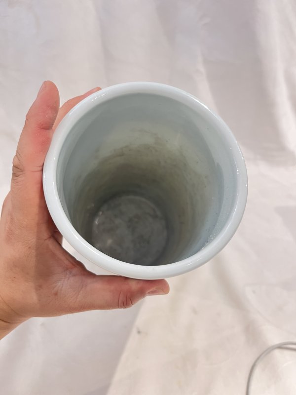 墨彩狮纹帽筒一对 - 图13