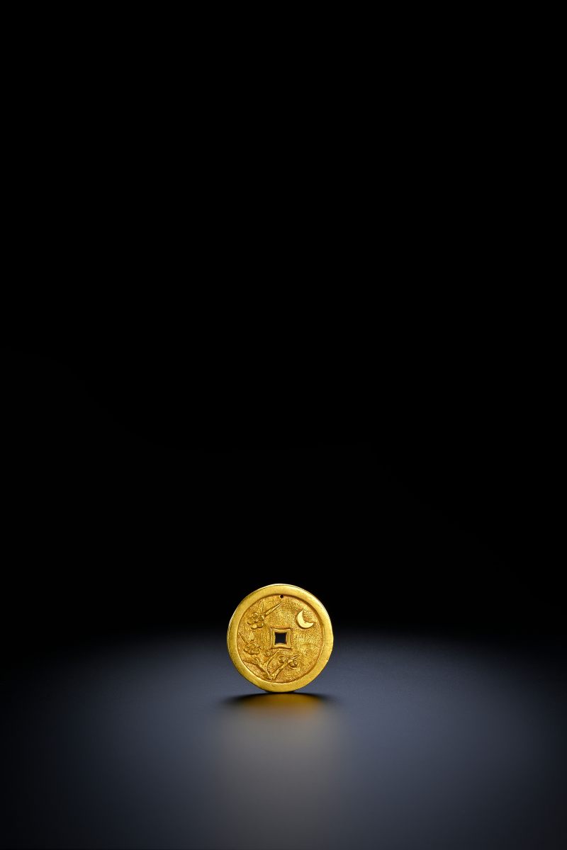 明 金月影梅人物故事纹坠 - 图3