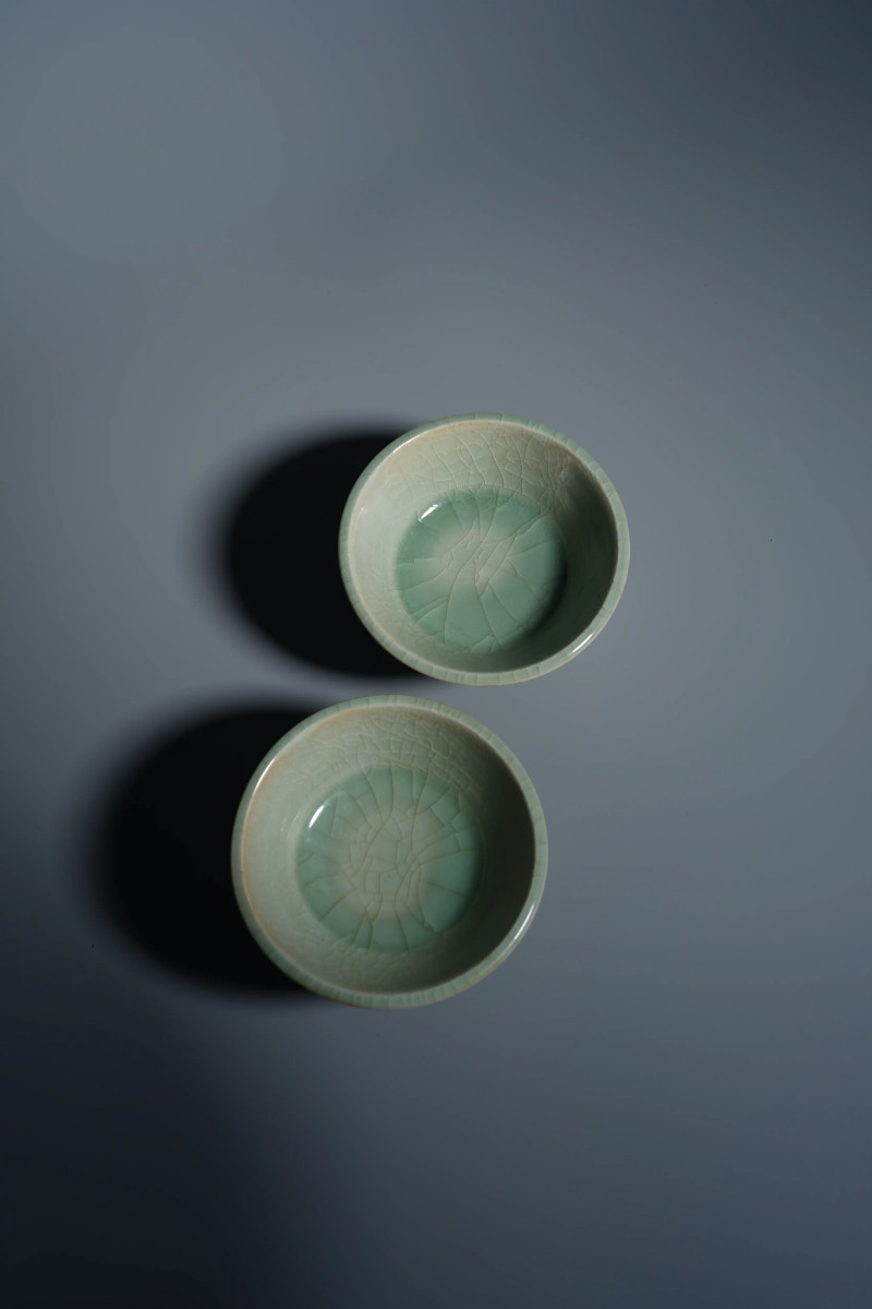 龙泉窑直边洗一对 - 图2